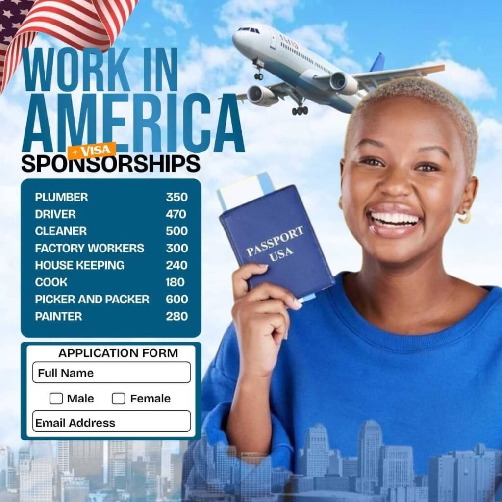 $100K USA Visa Sponsorship Opportunities in 2024/2025 Apply Now